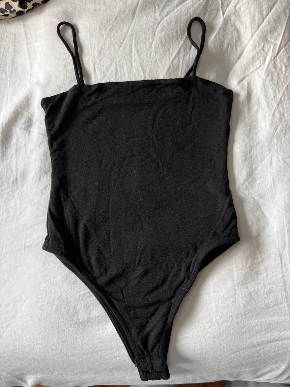 naked wardrobe Black Spaghetti-Strap Bodysuit